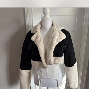 PLT Women's Black and Cream Jacket NWT